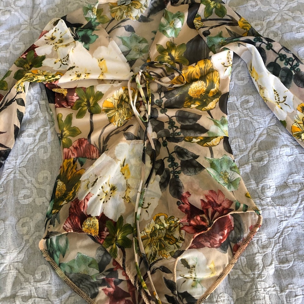Floral pattern bodysuit